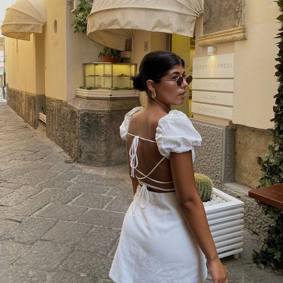 Zara White Openwork Embroidered Dress - Picture 10 of 17